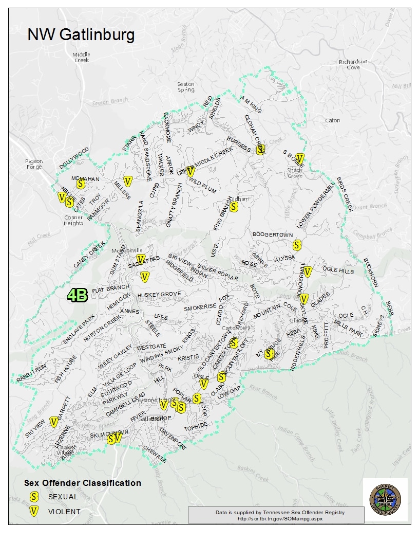 Sexual Offender Map - Sevier County Sheriff's Office, Tennessee
